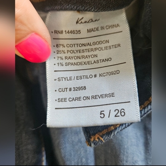 KANCAN Alani Mid Rise Super Skinny Jeans In Med/Dark Wash. Size 26 - Picture 11 of 12